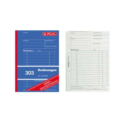 Herlitz Rechnungsbuch A6 303 2x40 Bl. selbstdurchschreibend FSC