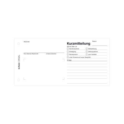 Herlitz Kurzmitteilung 21x10,5 50 Bl.FSC