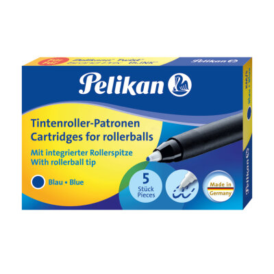 Pelikan Tintenroller-Patronen KM/5/2/B, bla Blister