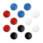 Flachmagnet rund Kunststoff 30mm bl rt sw ws 10e15g...