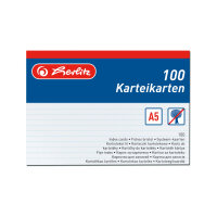 Herlitz Karteikarte A5 liniert weiss 100St hf...