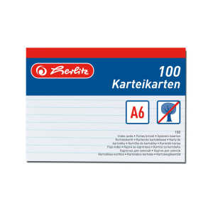 Karteikarte A6 100Stück liniert weiß