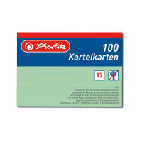 Herlitz Karteikarte A7 liniert gn 100St hf...