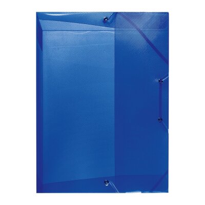 Herlitz Heftbox A4 PP transluzent blau Rückenbreite 4cm