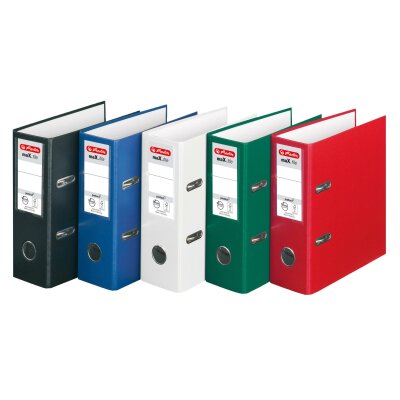 Herlitz Ordner maX.file protect A5 hoch fs 8cm PP-Folienbezug Wechselfenster