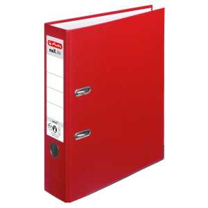 Herlitz Ordner maX.file protect A4 8cm rt PP-FolienbezugWechselfenster