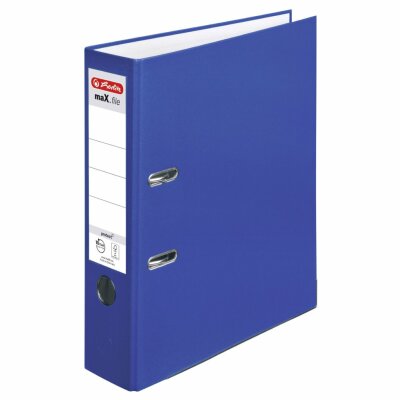 Herlitz Ordner maX.file protect A4 8cm bl PP-Folienbezug Wechselfenster