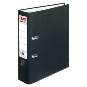 Herlitz Ordner maX.file protect A4 8cm sw PP-FolienbezugWechselfenster