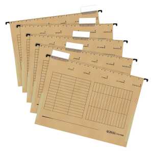 Hängetasche A4 Kraftkarton braun 5St, Kraftkarton, 230 g/qm, A4,