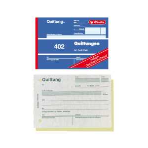 Quittungsblock 402, selbstdurchschreibend, A6 quer, 2x40 Blatt