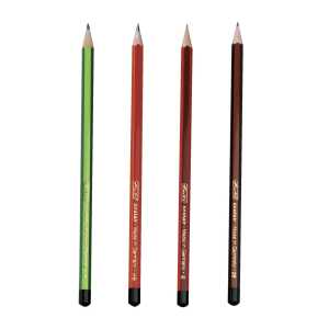 Herlitz Bleistifte Holz lack H HB B 2B FSC Mine bruchsicher 4erBlister