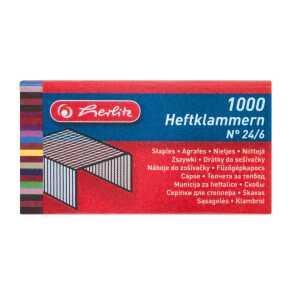 Herlitz Heftklammer No.24/6 verzink.2x1.000 Hängeware auf Blisterkarte