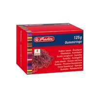 Herlitz Gummiring 125g 60mm Durchmesser rot Schachtel