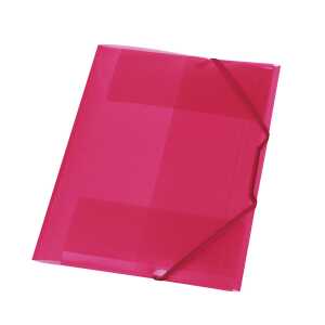 Gummizugmappe PP A4 transluzent himbeer