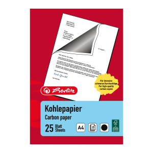 HLZ Kohlepapier - schwarz A 4 Einlegemappe mit 25 Blatt