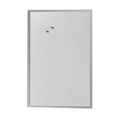 Herlitz Whiteboard und Magnettafel 60x80cm mit Holzrahmen silber