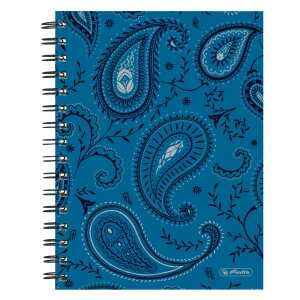 Herlitz Spiralboutiquebuch A5 Paisley 100 Blatt kariert 2 Motive sort