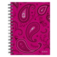 Herlitz Spiralboutiquebuch A5 Paisley 100 Blatt kariert 2 Motive sortiert