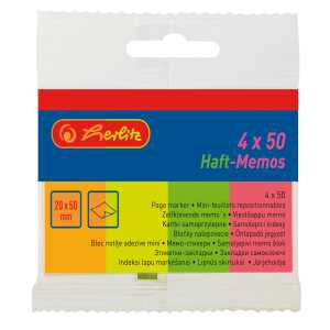 Herlitz Haft-Memos 20x50 4x50Stk neon HW