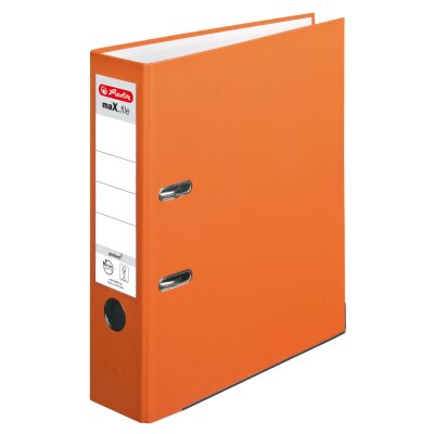 Herlitz Ordner maX.file protect A4 8cm or PP-Folienbezug Wechselfenster