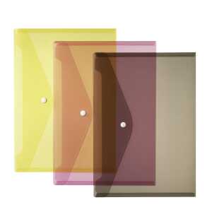 Herlitz Dokumententasche A4 transp fs 200my mit Druckknopfverschluss