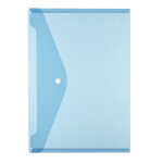 HLZ Dokumententasche PP Druckknopf A4 transp blau