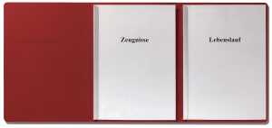 Karton-Bewerbungsmappe A4 3tlg. RC-Karton bordeaux