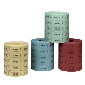 Wertmarke 0,50Euro 5x1000 Abrisse fortlaufend nummeriert 5 Rollen