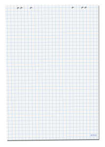 Flipchartblock 68x99cm 20 Blatt kariert 25mm/blanko 80g/m² FSC Mix
