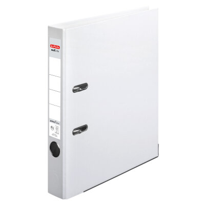 Herlitz Ordner maX.file protect+ A4 5cm ws Voll-PP-Folienbezug Wechselfenster