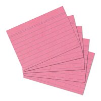 Herlitz Karteikarte A6 liniert rosa 100St hf...