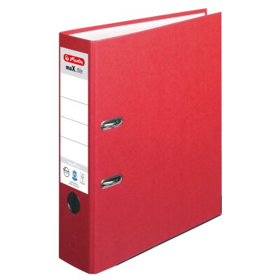 Herlitz Ordner maX.file nature+ A4 8cm rt Kraftpapierbezug sk Rückenschild