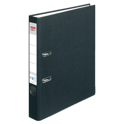 Herlitz Ordner maX.file nature+ A4 5cm sw Kraftpapierbezug sk Rückenschild