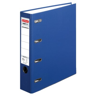 Herlitz Doppelordner maX.file protect A4 bl 7cm 2xA5quer Ablage Wechselfenster