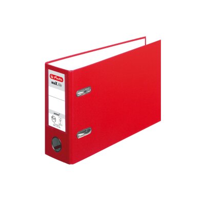 Herlitz Ordner maX.file protect A5 quer rt 8cm PP-Folienbezug Wechselfenster