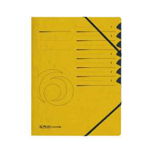 Ordnungsmappe A4 Quality 1-7 gelb, Quality-Karton, 355 g/qm