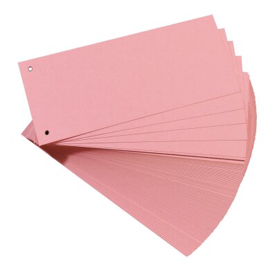 Herlitz Trennstreifen 10,5x24cm rosa 100St Kraftkarton durchgefärbt gelocht