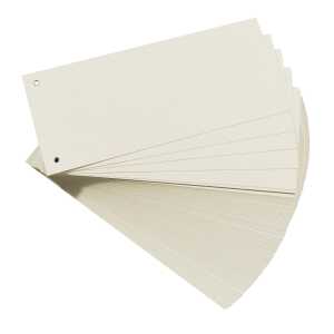 Trennstreifen weiß 100er, Manilakarton, 180 g/qm