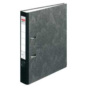 Ordner maX.file nature pocket A4 5cm, Wolkenmarmorbezug/Papier grau