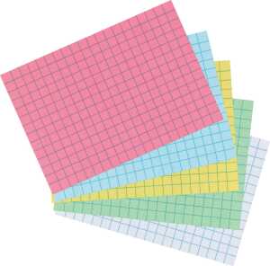 Herlitz Karteikarte A7 kariert bl 100St hf eingeschweißt