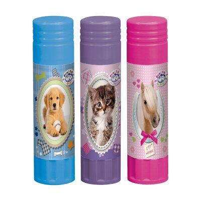 Herlitz Klebestift 21g lösungsmittelfrei Pretty Pets Liegeware im Tray