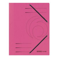 Herlitz Einschlagmappe A4 Karton fuchsia mit Gummizug