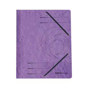 Herlitz Einschlagmappe A4 Karton violett mit Gummizug