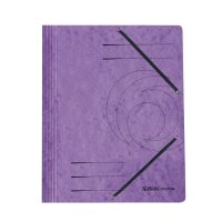 Herlitz Einschlagmappe A4 Karton violett mit Gummizug