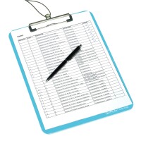 Herlitz Klemmbrett PS A4 transparent blau Klemm-Mechanik