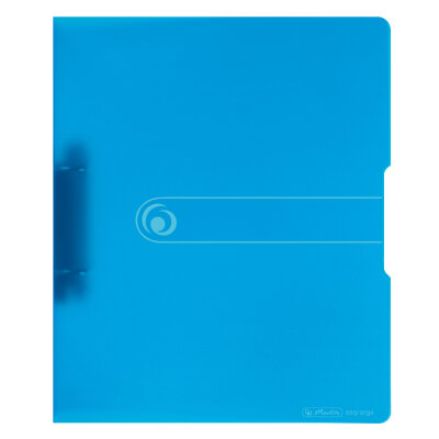 Herlitz Ringbuch A4 PP 2-Ringe 3,8cm Rücken 25mm Füllhöhe transparent blau