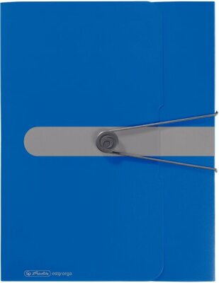 Herlitz Sammelbox A4 PP opak blau Rückenbreite 4cm, Rückenetikett