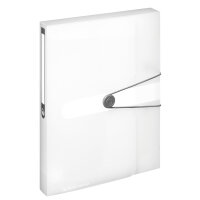 Herlitz Sammelbox A4 PP transparent farblos Rückenbreite 4cm, Rückenetikett