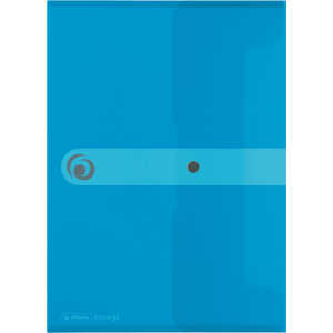 Herlitz Dokumententasche A4 PP tr.blau mit Druckknopfverschluss