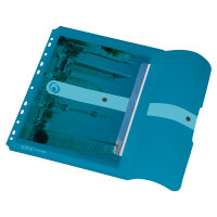 Herlitz Dokutasche PP A4 z.Abh.transp.blau mit...